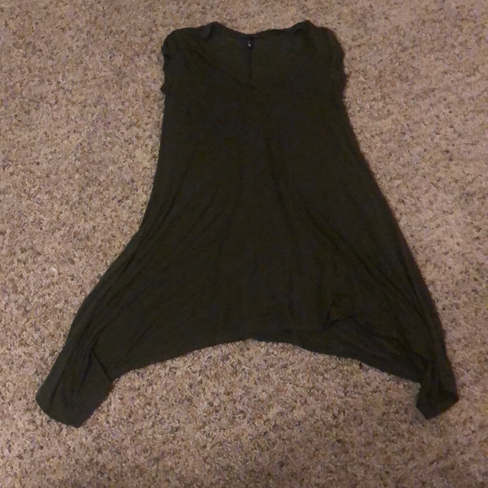 Short Sleeve Dark Green Dress